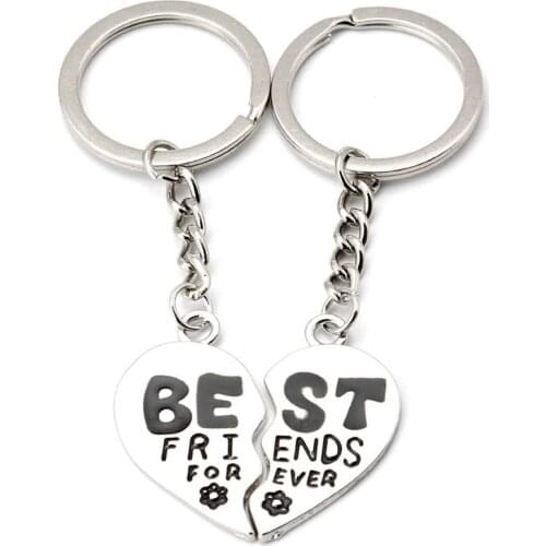 Best Friends Forever Heart Keyring - 2 Halves By