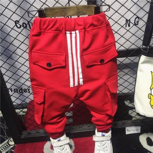 Children Clothing Casual Pants for Baby Boys Kids Fashion Elastic Trousers 2018 Autumn New Baby Boys Cargo Pant Toddler Trousers
