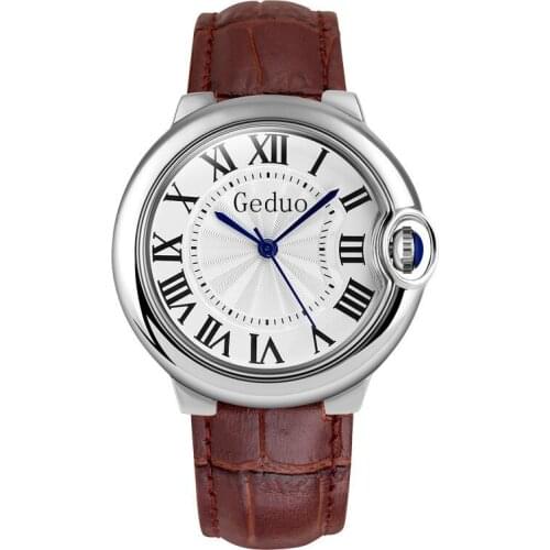 Fashion Business Mens Watch Luxury White Balloon Sapphire Casual Leather Simple Couple Quartz Watch for Women Gift Wristwatches