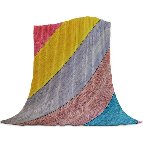 Color Wood Grain Family Decoration Woolen Blanket Adult Children Bed Sofa Exquisite Soft Flannel Travel Blanket