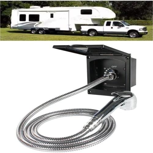 Black Exterior Shower Box Kit For Caravan RV Boat Motorhome Shower with Faucet Outdoor Accessories For Motorhomes And Caravans