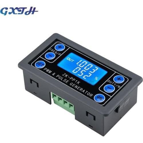 ZK-PP1K Dual Mode LCD PWM Signal Generator 1-Channel 1Hz-150KHz PWM Pulse Frequency Duty Cycle Adjustable Square Wave Generator