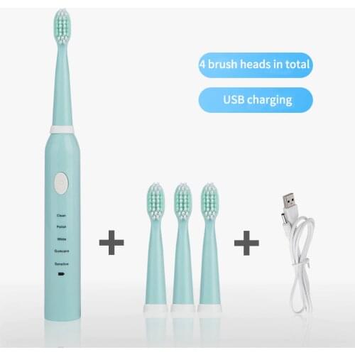 USB plug electric toothbrush adult rechargeable ultrasonic waterproof couple children net red gift