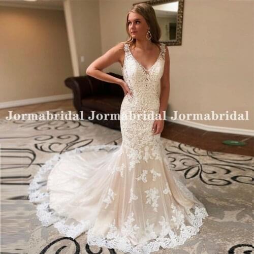 Jormabridal Mermaid Silhouette Wedding Dresses