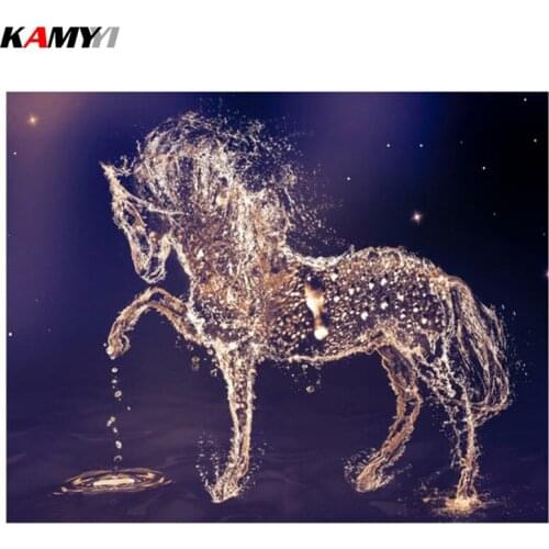 Full Square/Round Drill 5D DIY Diamond Painting Animal horse 3D Embroidery Cross Stitch Mosaic Rhinestone Decor HYY