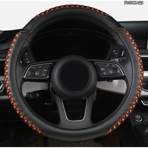 FUZHKAQI Leather Car Steering Wheel Cover For Infinitis Q30 Q50 FX35 QX50 QX56 QX60 QX70 FX G25 G37