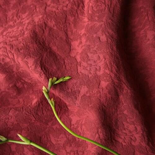 High-quality Tencel Flax fabric jacquard weave tissu High end brand clothing dress patchwork