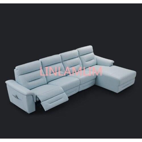 Living Room Sofa set L corner sofa recliner electrical couch genuine leather sectional sofas L muebles de sala moveis para casa