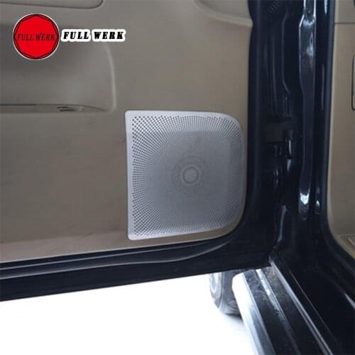 Stainless Steel Door Speaker Cover A Pillar Twitter Speaker Cap Sticker Protector Decoration for Touareg 03-10 Car Styling Acces