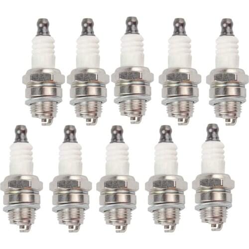 New 10Pcs L7T Spark Plug for Trimmer Blower Chainsaw Brushcutter Strimmer Lawn Mower
