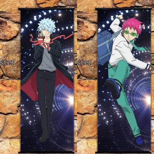 Anime Poster The Disastrous Life of Saiki K Saiki Kusuo Kaidou Shun Wall Scroll Art Picture Home Decoration 105x40cm