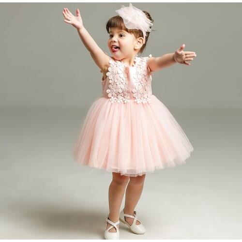 Baby Girl Dresses kids Outfits 2017 New Bewborn Dress Lace Tulle Girl Wedding Dress Childrens Clothes Princess Birthday Clothing