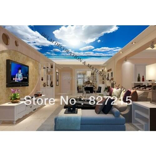 S-0188/ Blue Sky /Print Ceiling tiles /PVC Stretched Ceiling Film/Home or Ceiling Decoration/Function as Ceiling Panel