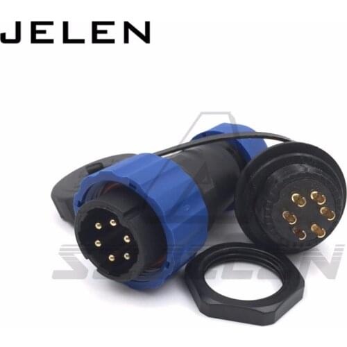 SD20TP-ZM , waterproof 6pin Male female connectors , LED power connectors, IP67 waterproof 6 pin connector