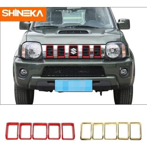 SHINEKA Car styling Car Front Grill Grille Inserts decorative Cover Molding for Suzuki Jimny 2007