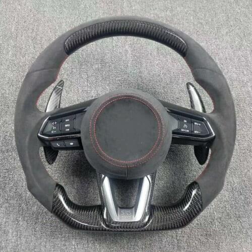 Supercar Cuatomized Real Carbon Fiber Sports Steering Wheel Alcantara Leather compatible for Mazda CX-5 2015-2021