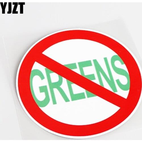 YJZT 12.5CM*12.5CM Fashion GREENS Decal Car Sticker PVC Motorcycle Car-styling 13-0766