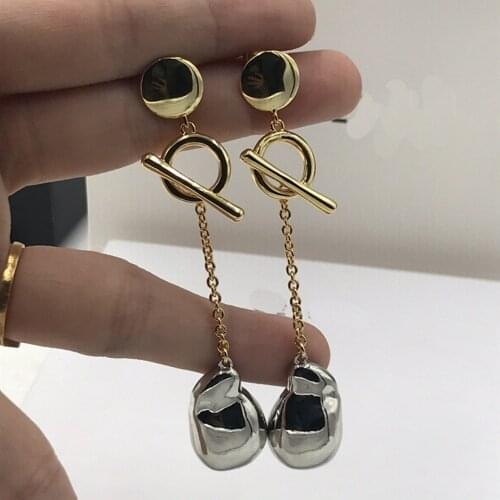 Contracted Fashion Popular Women Stud Earrings Punk Style Long Geometric Earrings Adorn Article