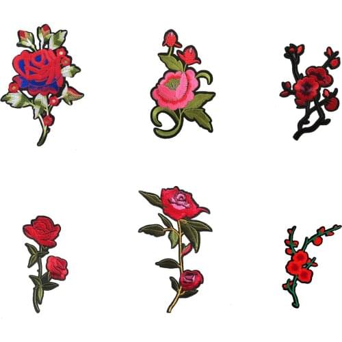 Fashion different style flower Patches Iron-on Sew-on Embroidery Patch Motif Applique Children Women DIY Clothes Sticker Wedding