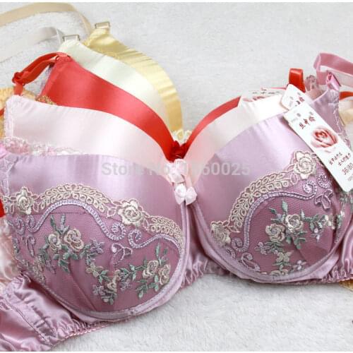 2017 Seamless Pure Silk Bra 100% Mulberry Silk Double Faced Anti-allergy Silk Lace Wireless Bras 32/70-40/90AB FREE SHIPPING