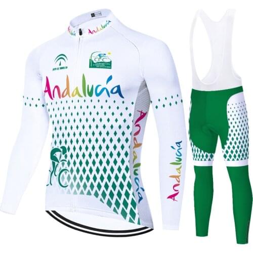2021 pro team ANDALUCIA ropa ciclismo summer spring quick dry maillot ciclismo hombre 20D gel long pants men cycling suit