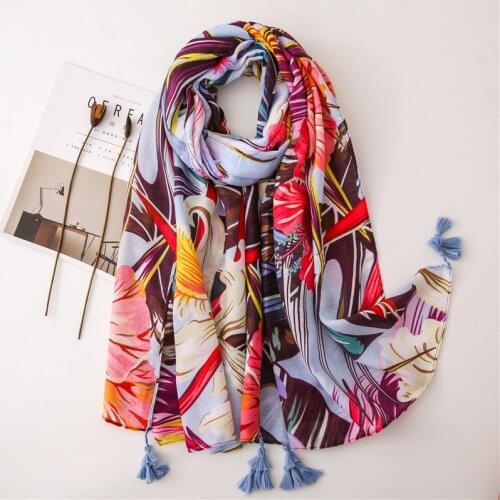 2021 New Style Cotton Linen Versatile Tassels Sun-resistant Silk Scarves Shawl Warm luxury brand high quality women fashion