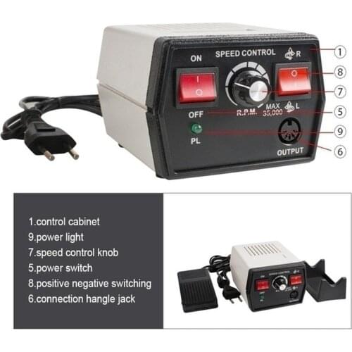 35K RPM Dental Lab Jewelry Micro motor Polishing Micro Motor Handpiece (A-18,A-90,A-204) + Micromotor Polishing Control Unit