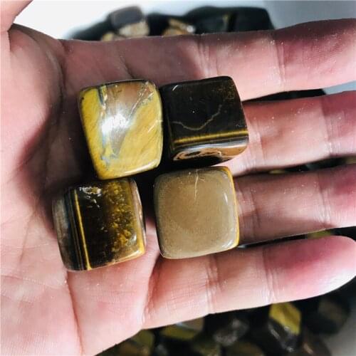 Natural crystal gold tiger eye gemstone natural rock mineral cutting and polishing is used for healing chakras 4pc