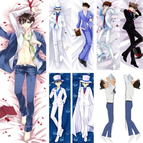 Japan Anime Detective Conan character Kaitou Kiddo & Conan Edogawa otaku Dakimakura throw pillow cover Hugging Body pillowcase
