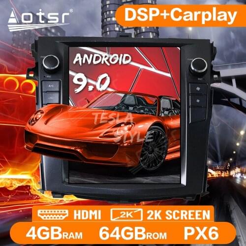 Tesla Screen Carplay Car GPS Navigation For Toyota Corolla 2008-2013 Android Radio Recorder Multimedia Player Stereo Audio Unit