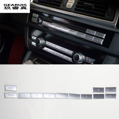 Car styling Control air conditioning CD panel button cover Sitcker Trim for BMW 5 6 7 series F10 F01 F02 gt f07 Auto Accessories