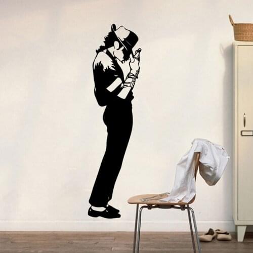 Large Michael Jackson Dancer Wall Sticker Kids Room Bedroom Music Singer Rock Michael Jackson Wall Decal Boy Room Vinyl Decor