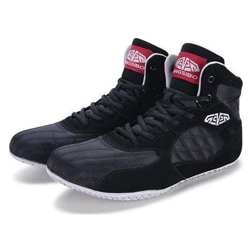 MEN professional Nubuck Oxford boxing wrestling fighting shoes MMA Stong grip anti-slip training boxing wresting Squat shoes