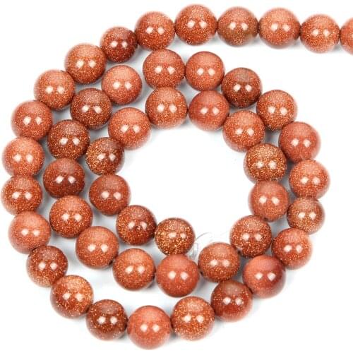 4 6 8 10 12mm Round Natural Stone Beads For Jewelry Making DIY Smooth Sandstone Loose Spacer Beads Bracelet Necklace Handmade