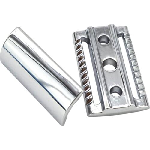 Dscosmetic classic double edge safety razor head with Chrome Color Zinc Alloy shaving razor head