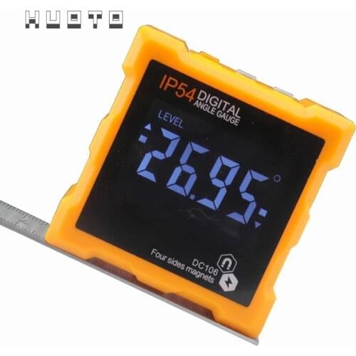 New Digital Protractor Level Gauge Angle Meter Magnetic Base IP54 LED Inclinometer Bevel Box