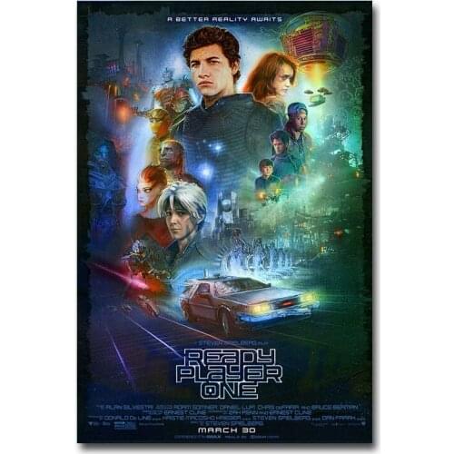 J0244 Ready Player One 2018 Movie Silk Poster Art Light Canvas Home Decoration