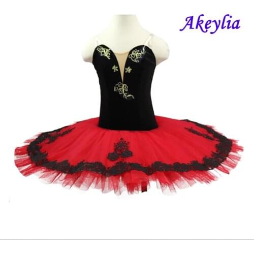 Red black professional ballet tutu girls classical ballet tutu adult ballet tutu costumes performance Women