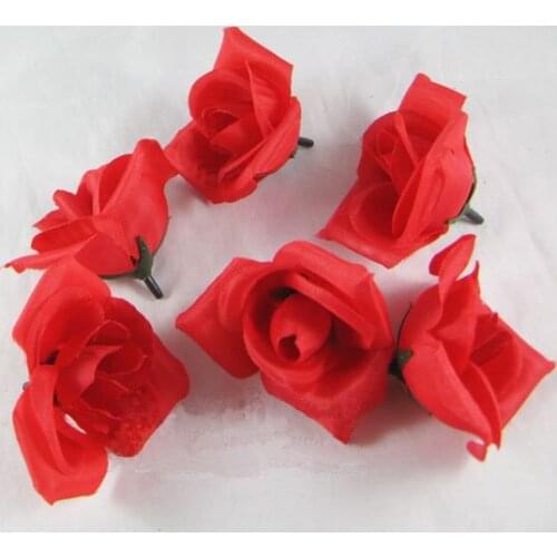 Hot sale 20PCS 5CM Simulation Artificial silk Rose flowers heads/wedding party supplies decorative flower DIY Manual material