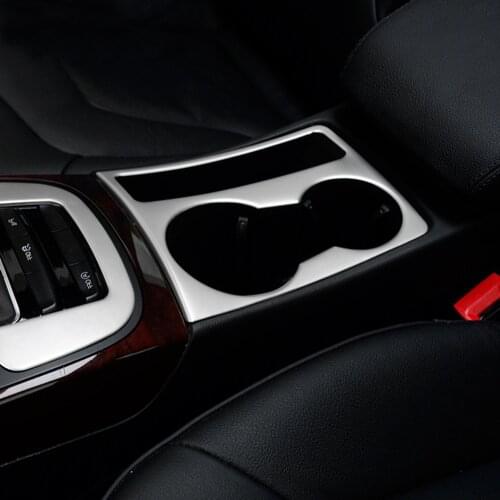 Car Styling Interior Stainless Steel Stickers Cover Water Cup Holder Panel Decoration For Audi A4 A5 B8 2009-2016 accessories