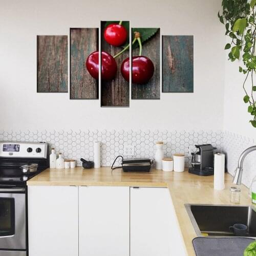Fresh Fruit Still Life Picture Pomegranate Painting 5 Pieces The Picture Print on Canvas for Modern Home Decor Gift