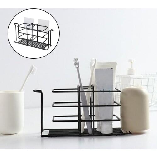 Wall Mount Toothbrush Multifunctional Holder Hold Toothpaste and Tooth Brush Bathroom Toothpaste Holder Stand