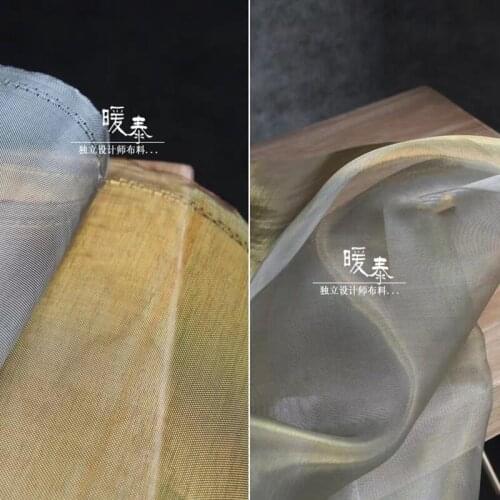 New Nylon Mesh Fabric Golden Imitation Metallic Stiff Gauze DIY Modlelling Design Decor Stage Clothes Dress Designer Fabric