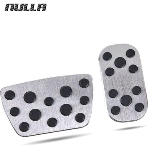 NULLA No Drill Aluminum Fuel Gas Accelerator Pedal Pad Brake Pedals for Toyota Prado Automatic Car Styling Replacement