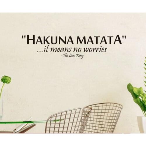 MeansFashion No Worries The Lion King Quote Removable Wall Sticker Decal DIY Home Decor