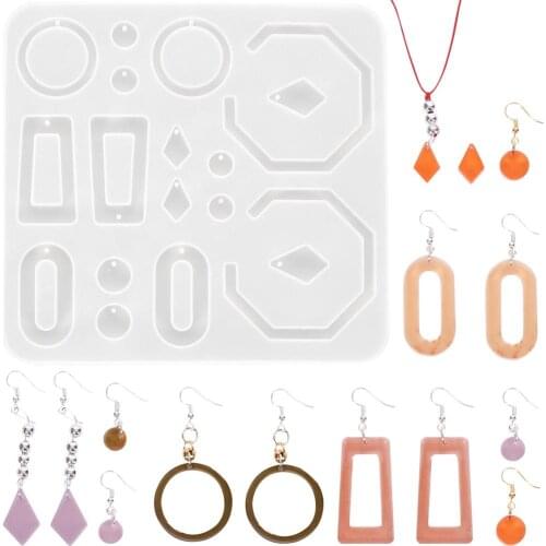 Earrings Making Silicone Epoxy Mold DIY Mould Necklace Pendant Jewelry Making Tools Cake Decorating Tools