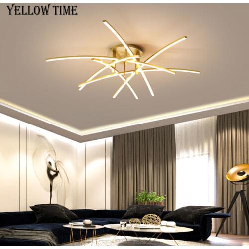 Modern LED Chandelier For Living room Bedroom Dining room White Gold Painted Indoor Lighting led Ceiling Chandelier Lamp Fixture