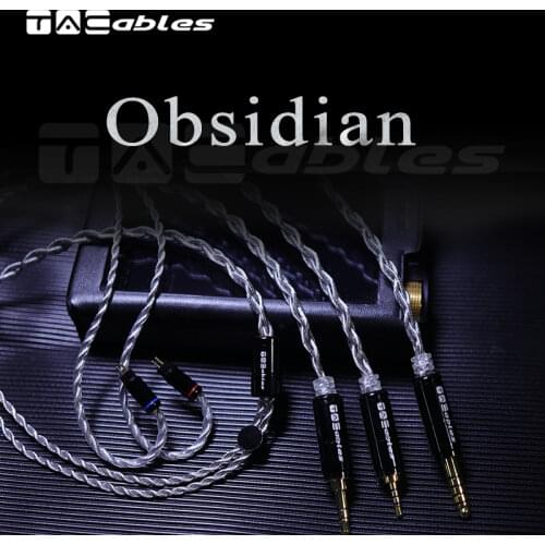 Tacable Obsidian Black Litz 5N Occ & Litz Silver Plated 5N Occ 4.4 2.5 0.78 MMCX Upgrade Earphone Cable Diy Hifi