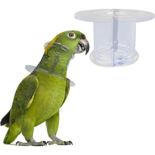Bird Anti-Bite Collar For Severe Parrot Feather Plucking Neckband Restricts Neck Movement For Macaw Bird Protection Collar(Size)