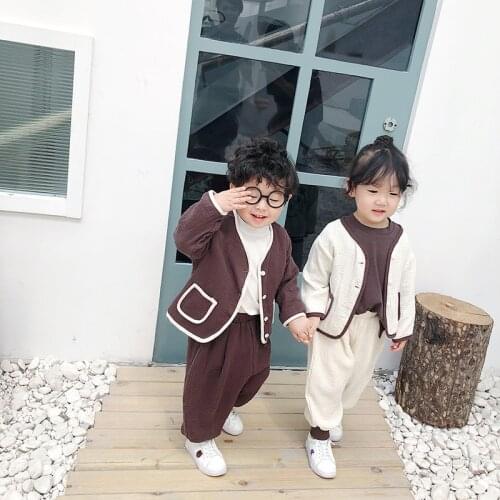 Boys Wool Winter Coat Winter Wool Coat for Girl 2019 Autumn Winter New Kids Cardigan Coat Baby Boys Casual Knitting Jacket Tops